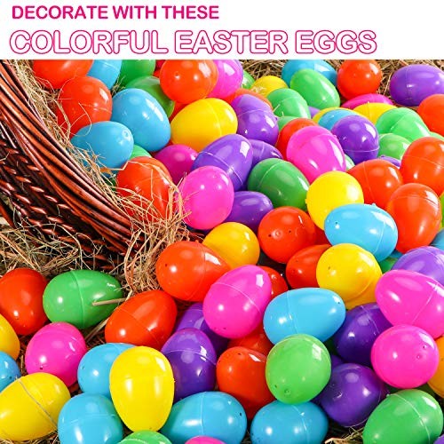 288 Easter Eggs -2.36" Bright Colors Plastic Easter Eggs Empty for 288 Pack