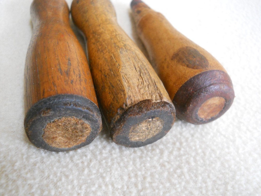 Vintage Leather Capped Socket Wood Chisel Handles