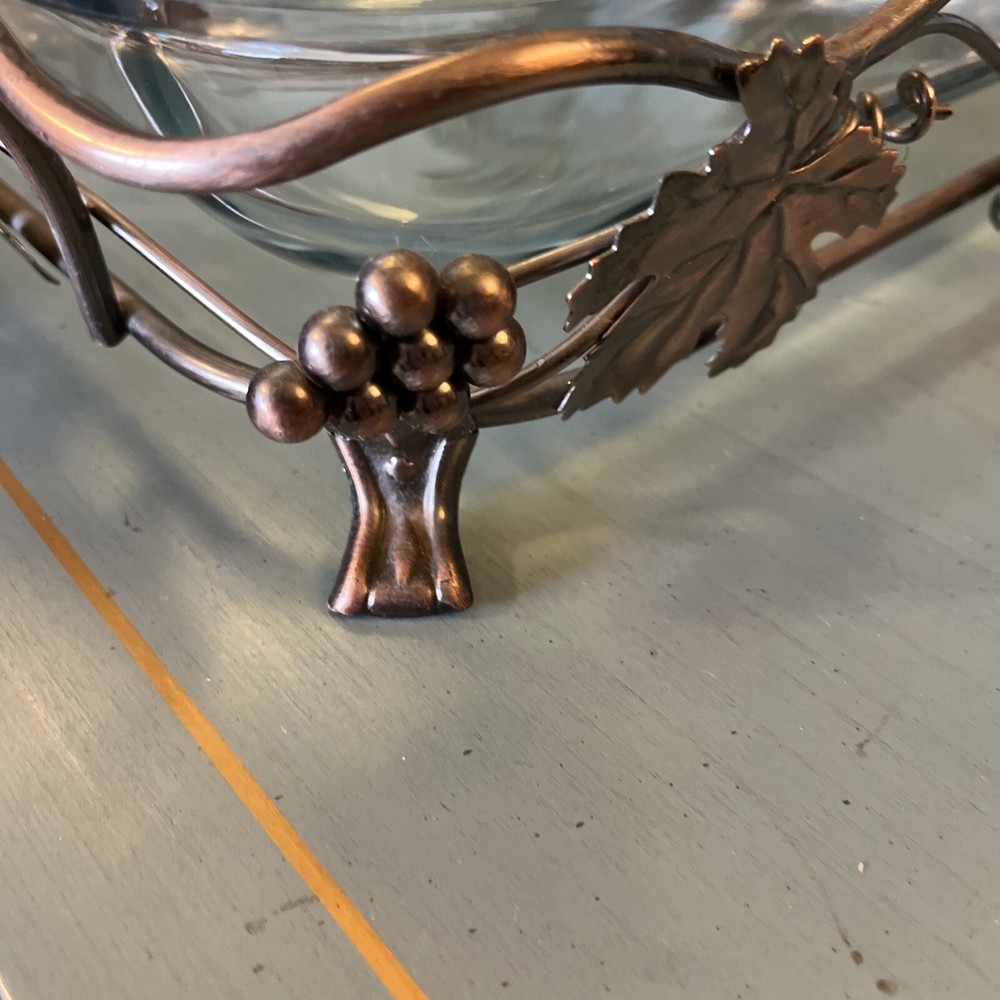 MARINEX Brazil, Glass & Copper Rectangular Buffet, Casserole Dish Serving Tray
