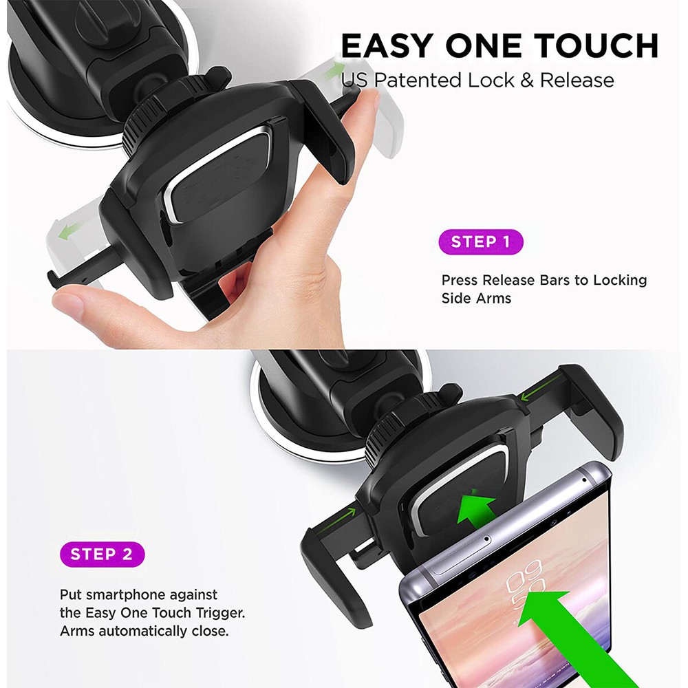 AICase Easy One Touch Dash & Windshield Smartphone Quick Locking Car Mount