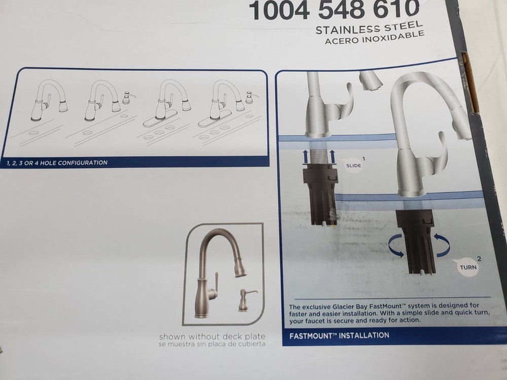 Glacier Bay Kagan Single-Handle Pull-Down Kitchen Faucet - Silver (‎FP1B4201SP)