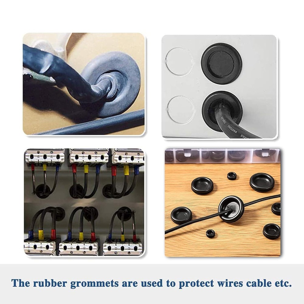 Rubber Grommet Assortment Firewall Solid Closed Hole Plug For Wire Electrical Ap