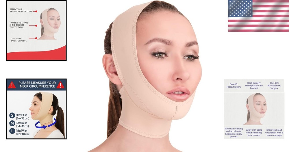 Face Lifting Chin Compression Bandage - Post Surgery Support