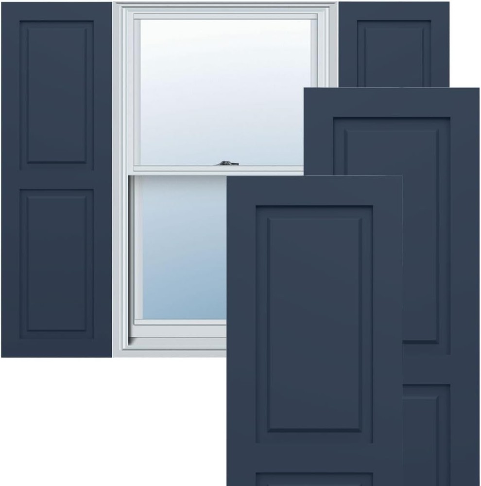 Exterior PVC Composite Shutter - Wood-Look, Weather-Resistant, Durable 18x25