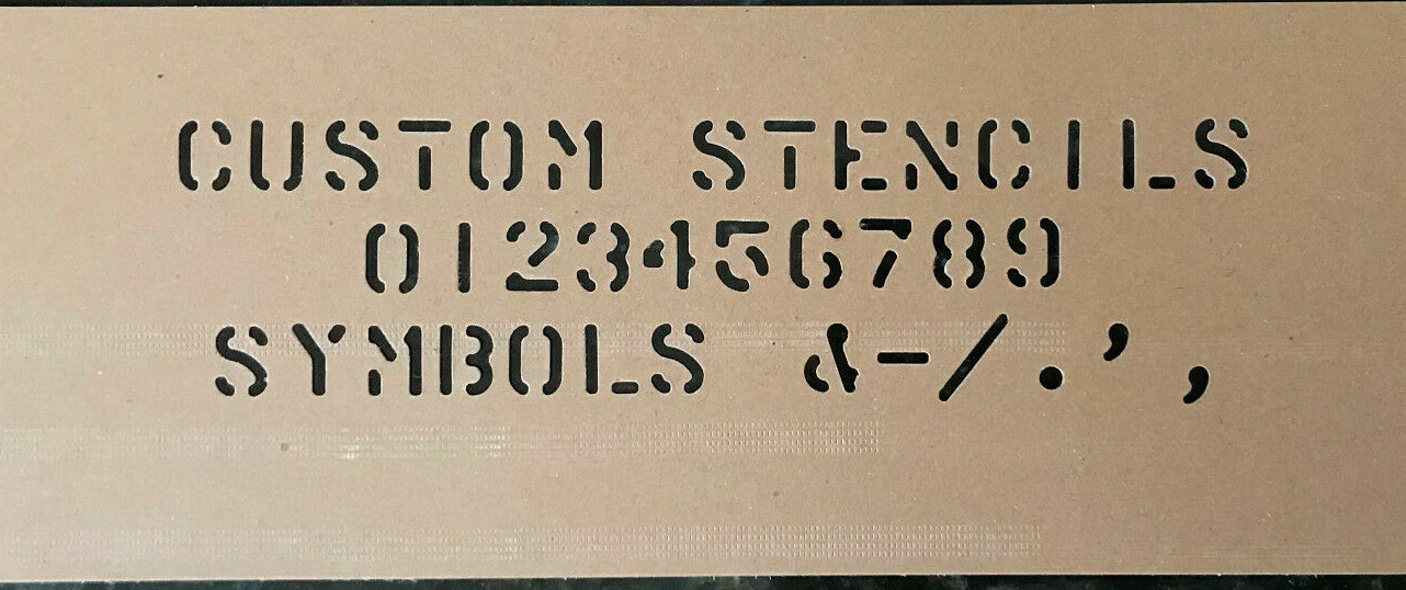 Custom Stencils, 1/2" letters, numbers, symbols