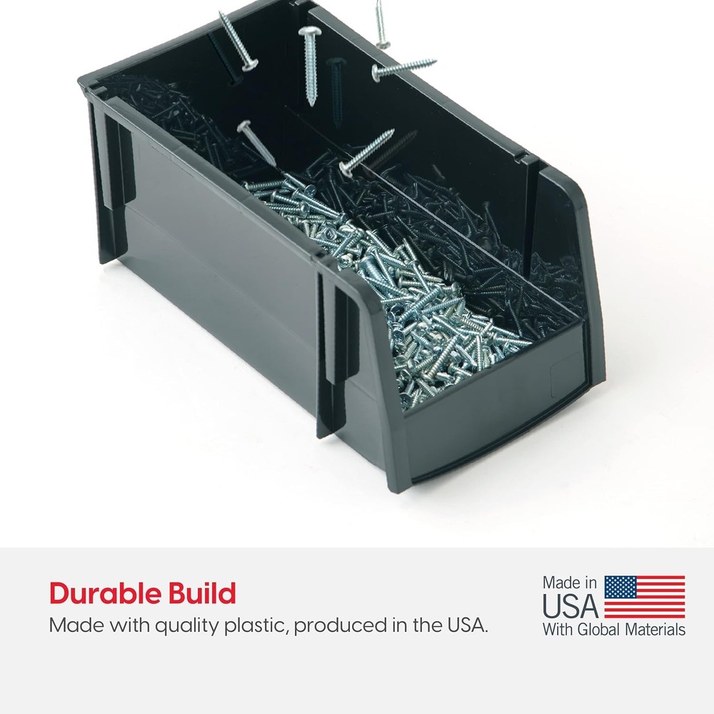 Stackable Storage Bins Open Front 12 Pack Plastic Hanging Organizer