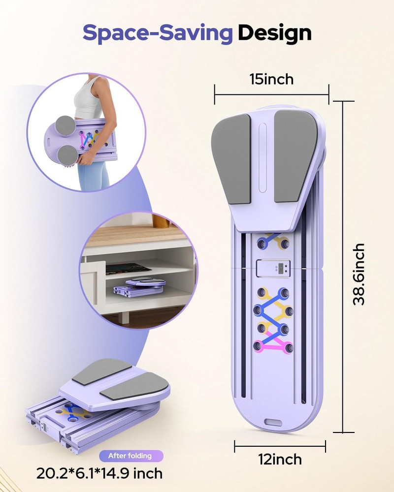 Pilates Reformer Board-Multifunctional Foldable Arm Abdominal Board Core Trainer