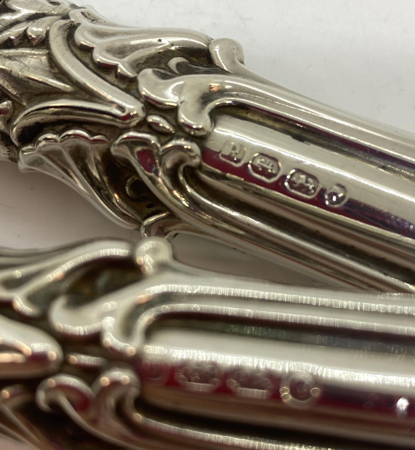 John Gilbert Sterling Silver Birmingham Fish Serving Set 1860s No Monogram