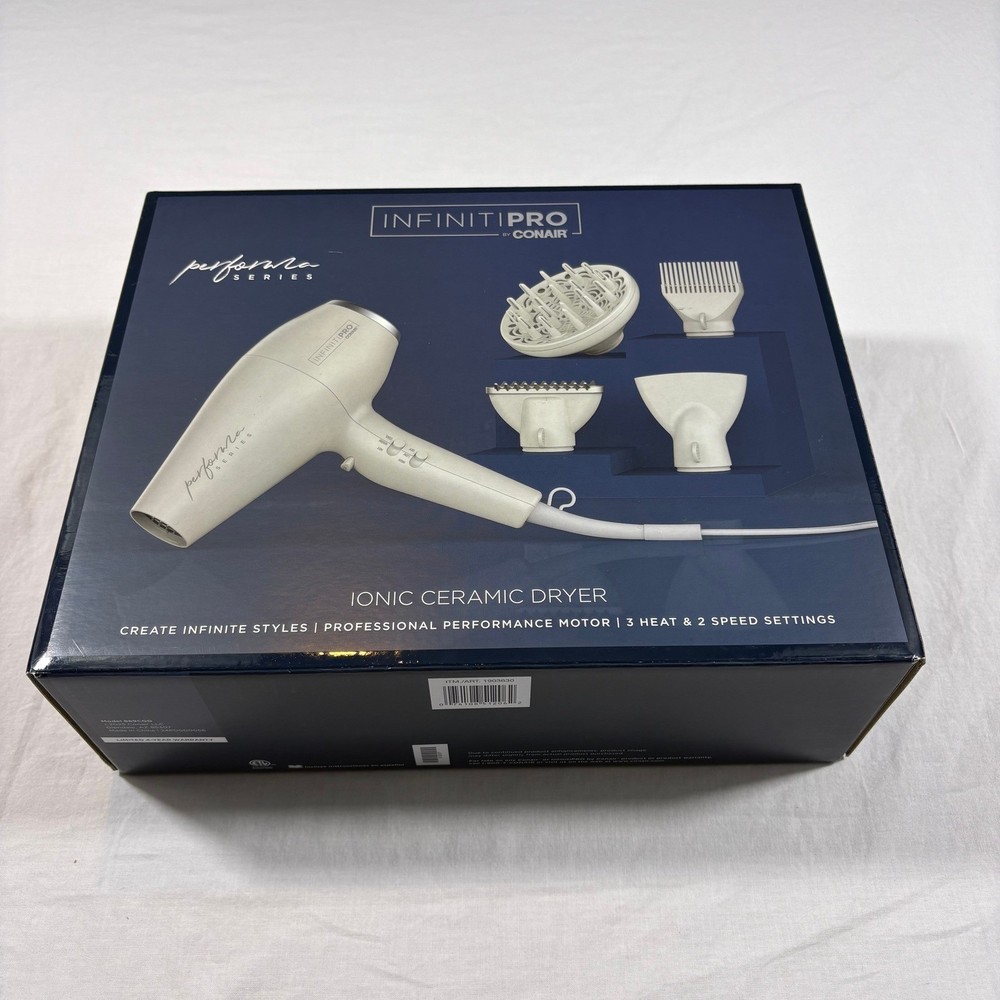 CONAIR INFINITI PRO PERFORMER SERIES IONIC CERAMIC DRYER 1875W 4 ATTACHMENTS