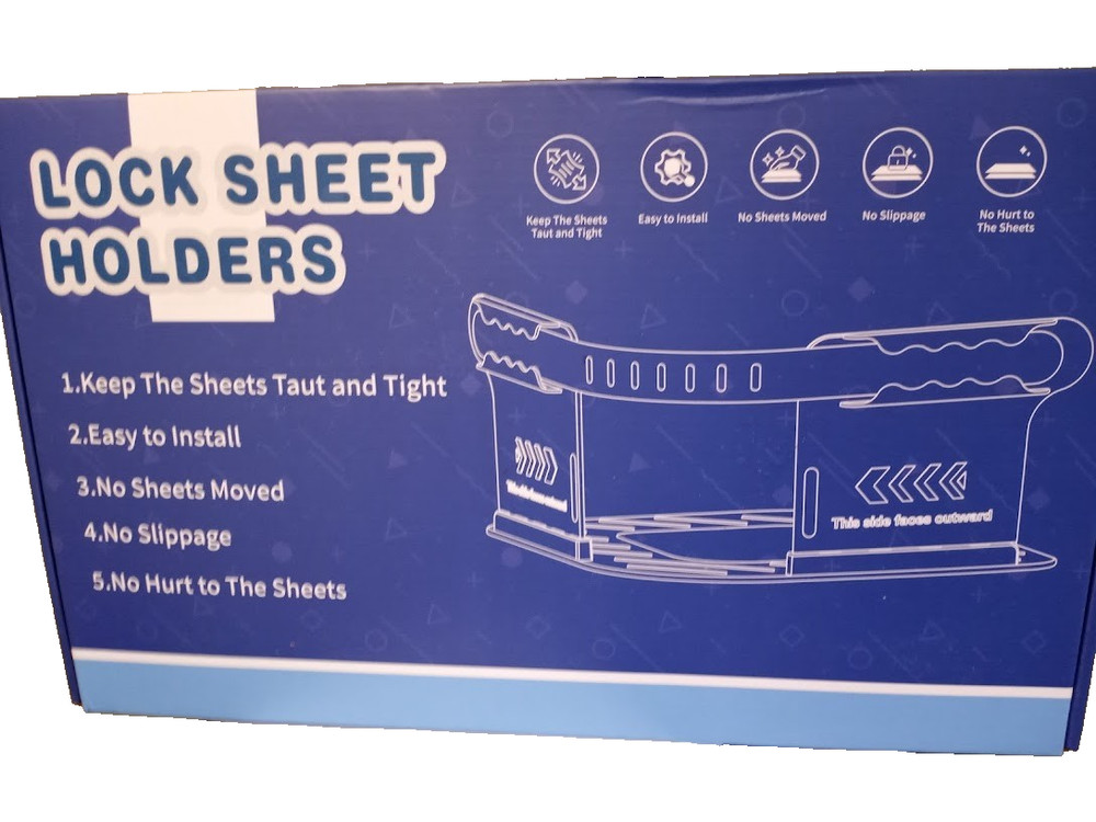 Lock Sheet Holders Keep Sheets Tight and  Holds Corner Fitted Easy to Install 60