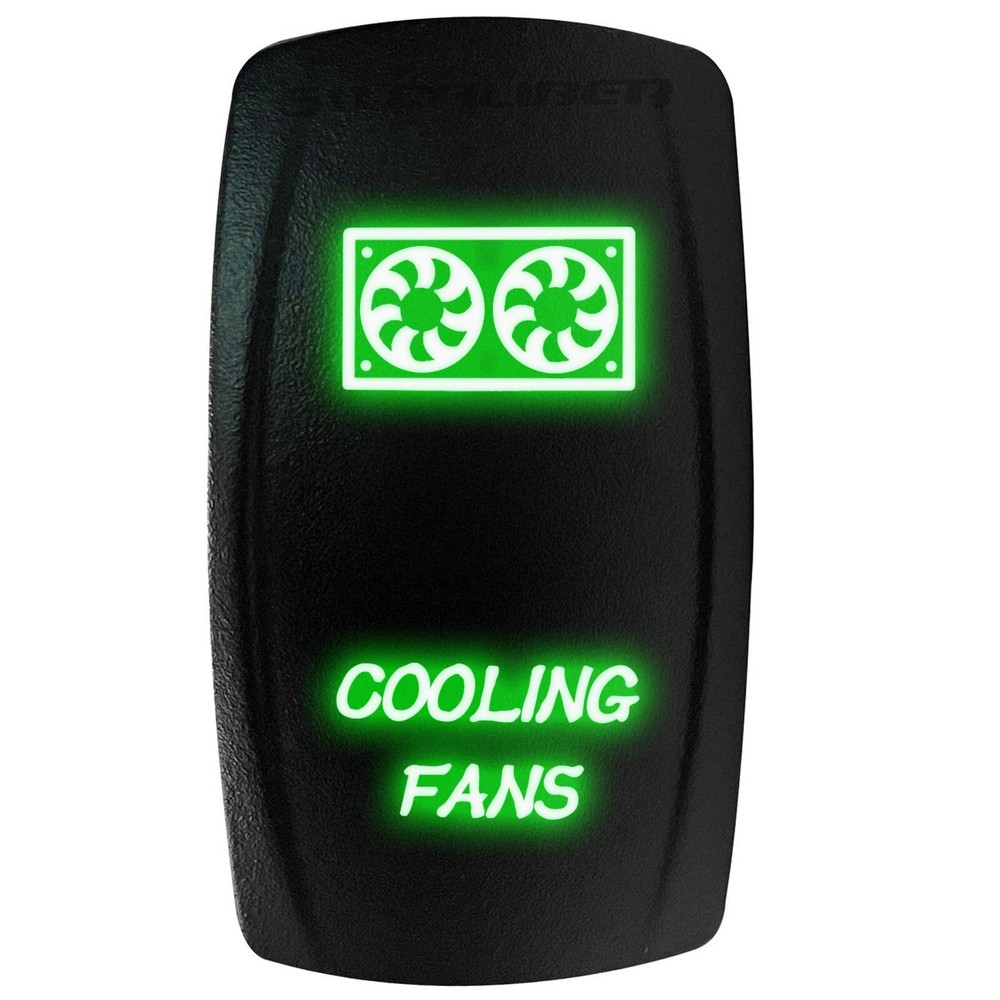 On/Off Green Cooling  Fan Can-Am RZR Rocker Switch LED Auto & Boat Toggle Switch