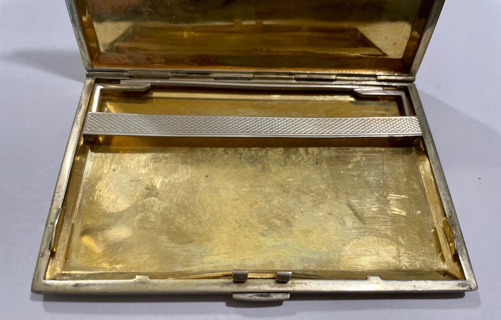 Vintage Antique Sterling Silver Cigarette Case