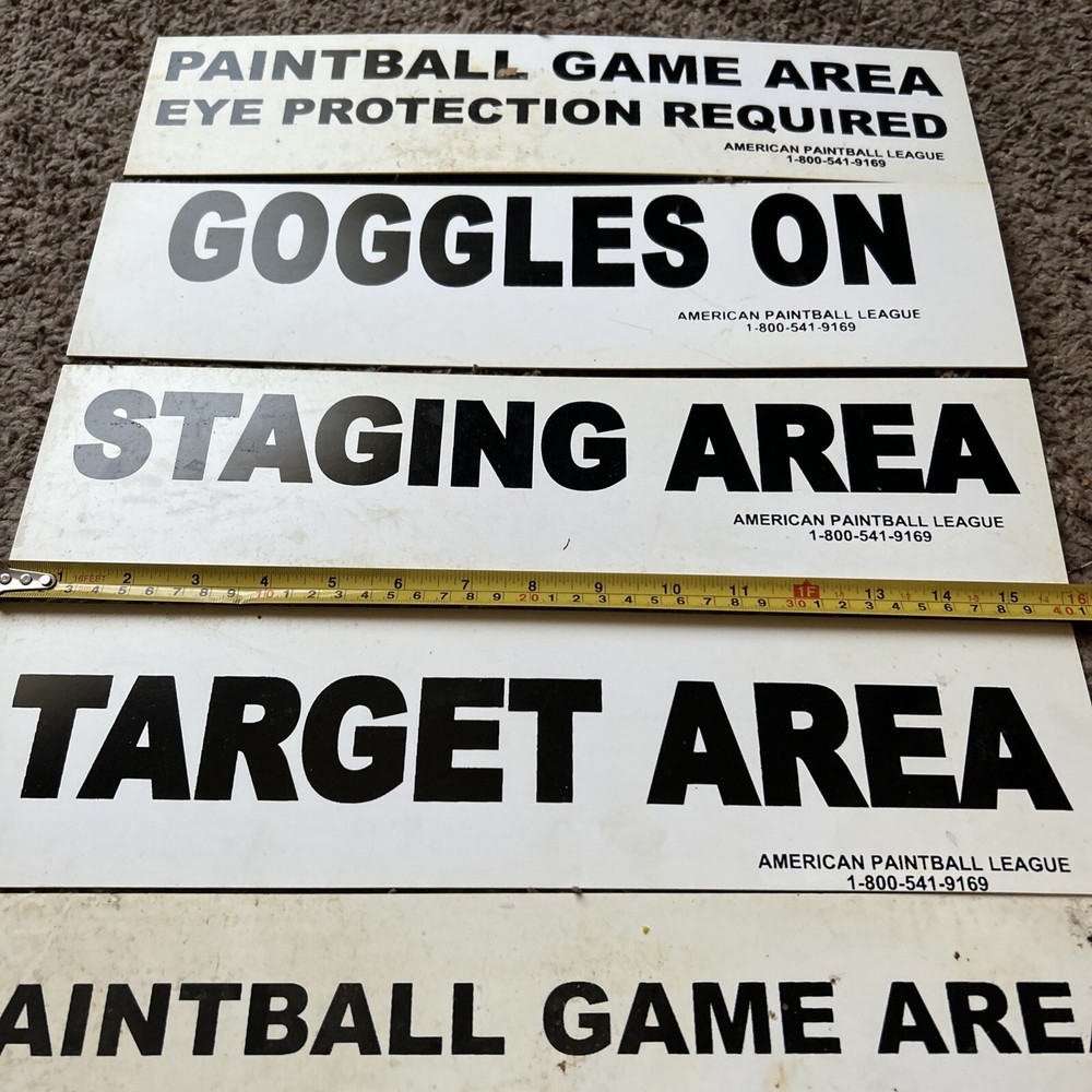 Paintball Field Safety Signs.