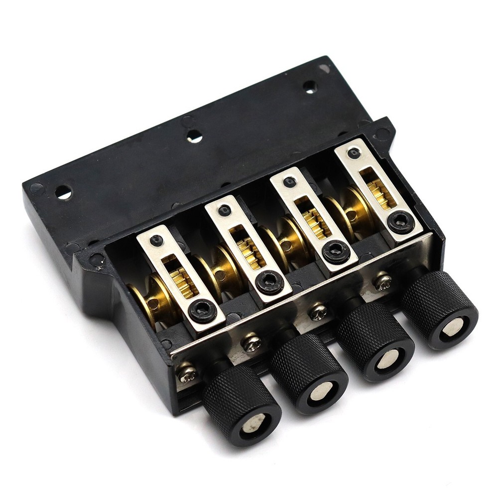 Headless 4 Strings Electric Bass Bridge Roller Tailpiece Fixed Hardtail Bridge