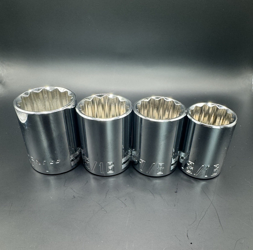 Craftsman 4 piece SAE 1/2" Drive Shallow 12 Point Socket Set