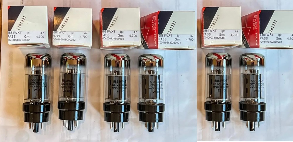 Sovtek 5881WXT  Vacuum Tubes Platinum Matched Sextet