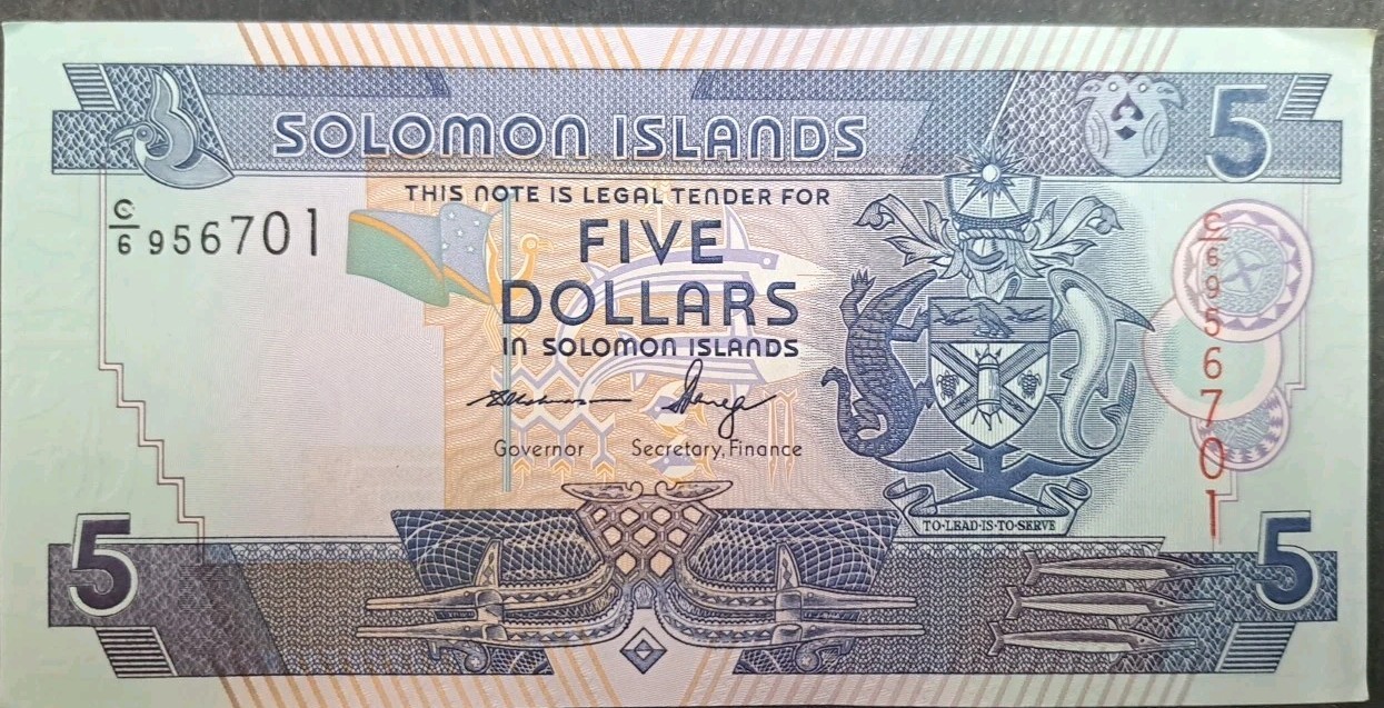 (2011) Solomon Islands 5 Dollars P26(3), C6-9567**
