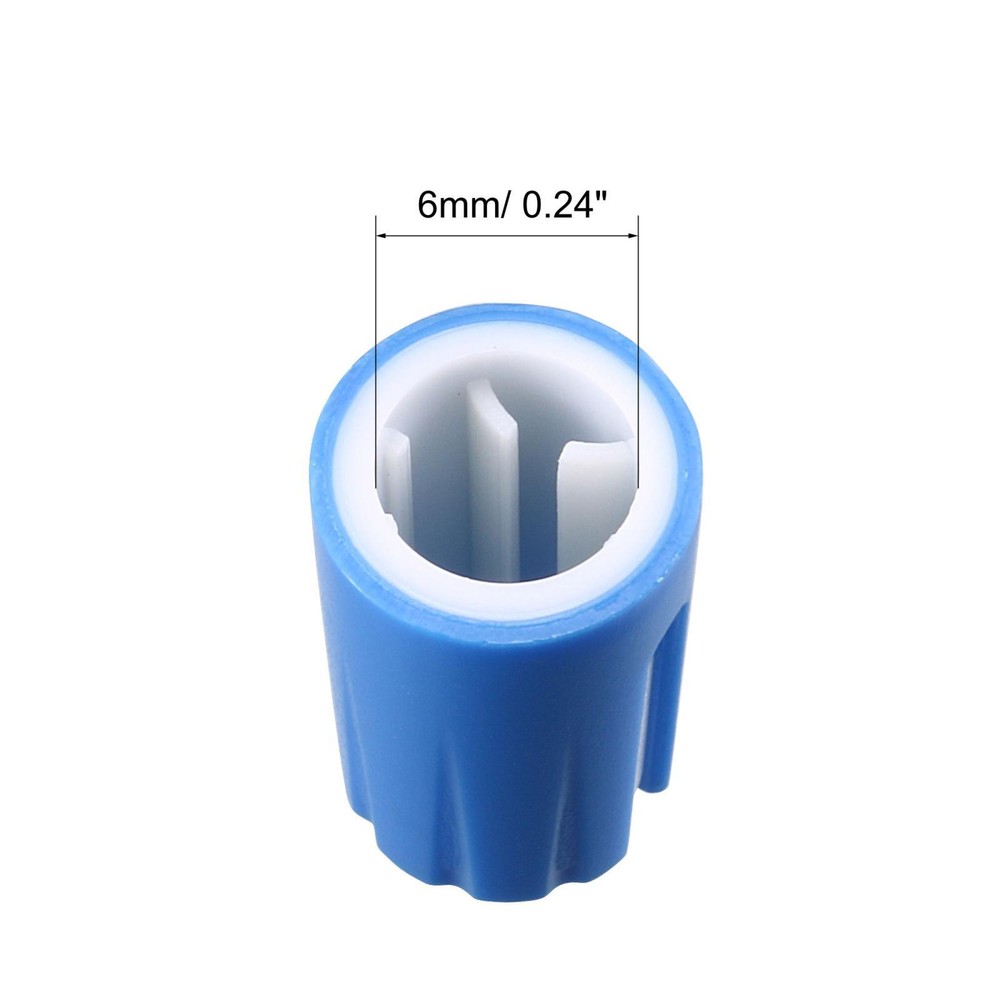 10pcs,D type 6mm Potentiometer Control Knobs For Volume Tone Knobs Blue White