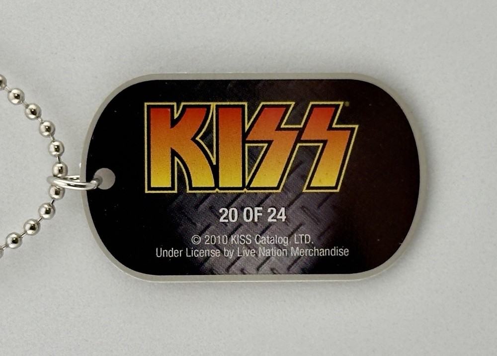 🎸 KISS 2010 Licensed Dog Tag Necklace on Ball Chain – 20 of 24
