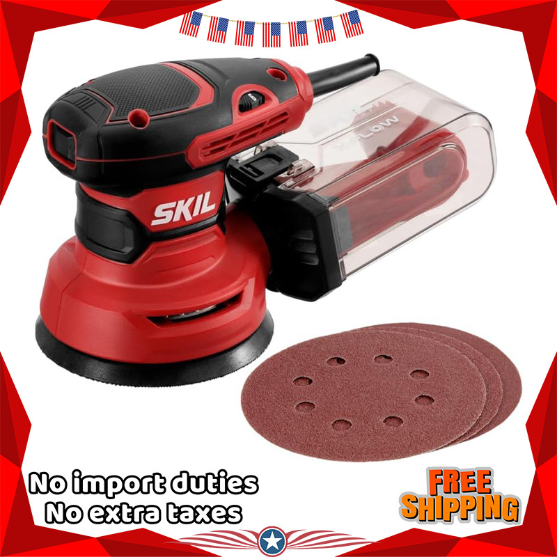 SKIL 120V 2.8A Variable Speed Random Orbital Sander w Dust Management System