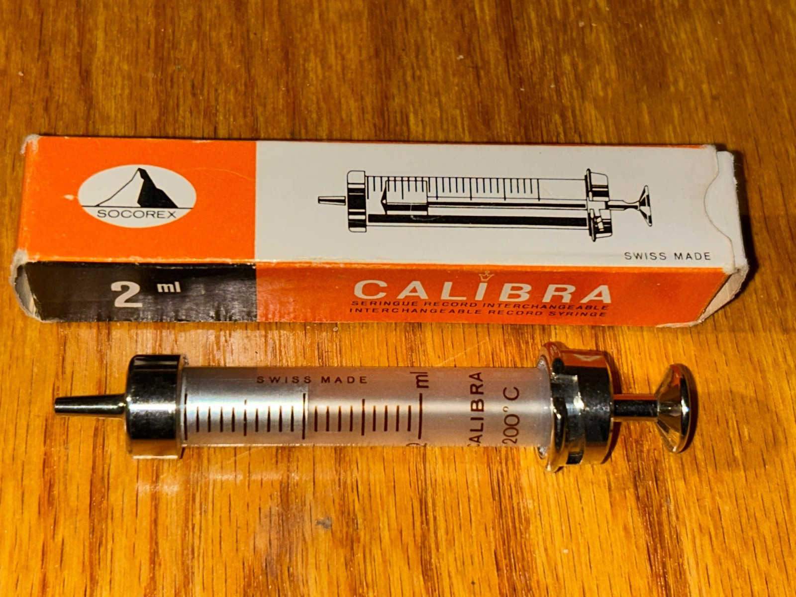 Vintage Old Swiss Calibra 2mL Glass Syringes