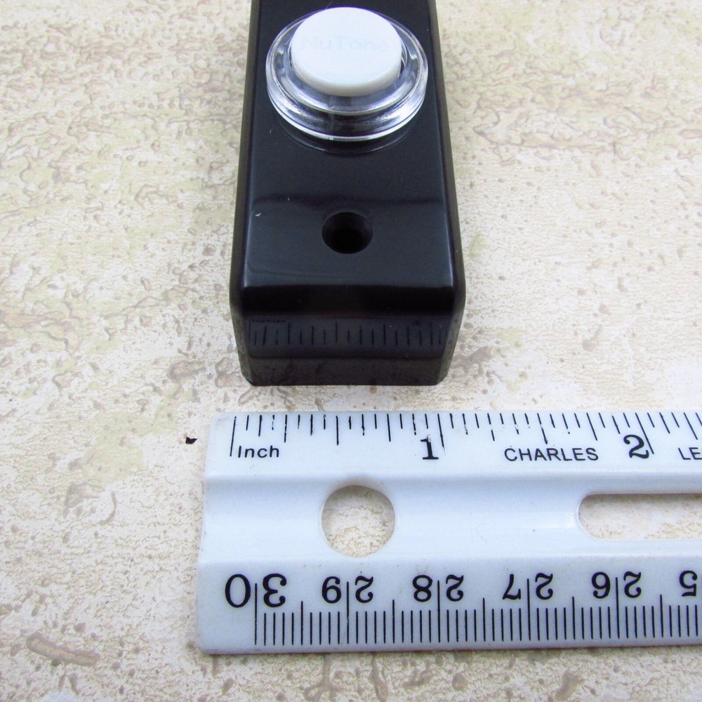 NuTone PB69LBL Wired Lighted Rectangular Black Pushbutton Doorbell Button