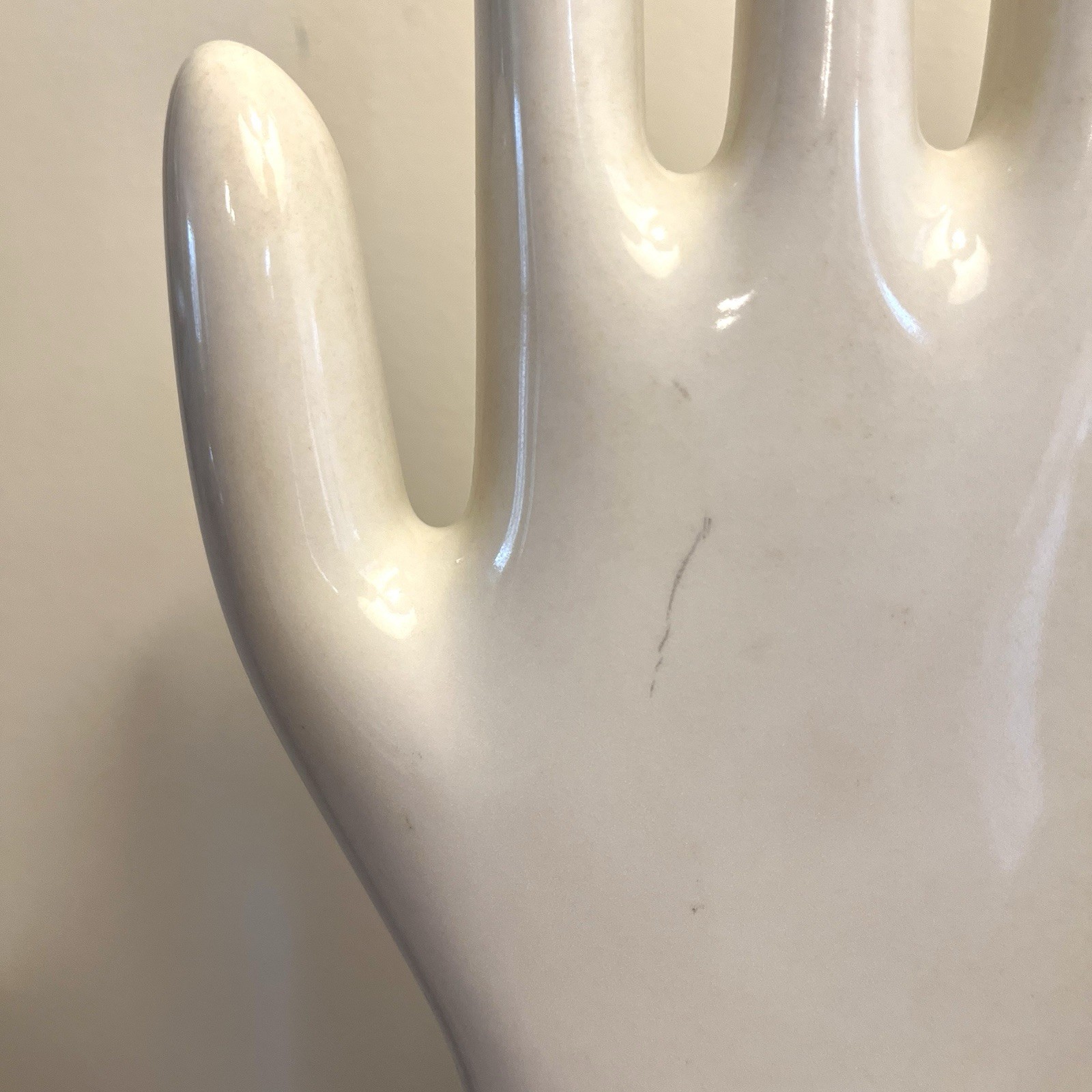 Vtg 1976 GENERAL PORCELAIN Commercial Large Hand Glove Mold Mannequin 14”Display