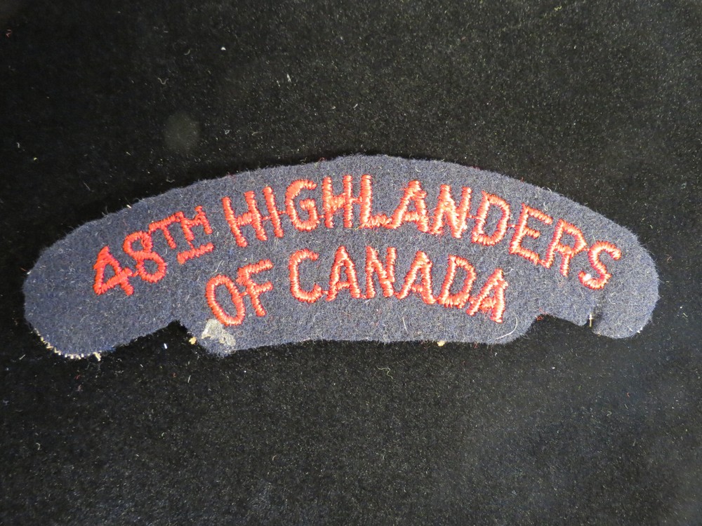 WW2 48th Highlanders of Canada Shoulder Flash Title Patch