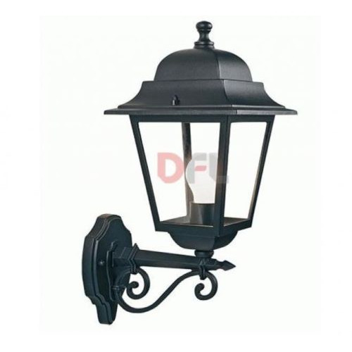 lantern wall lamp ascending E27 socket 60W black outdoor
