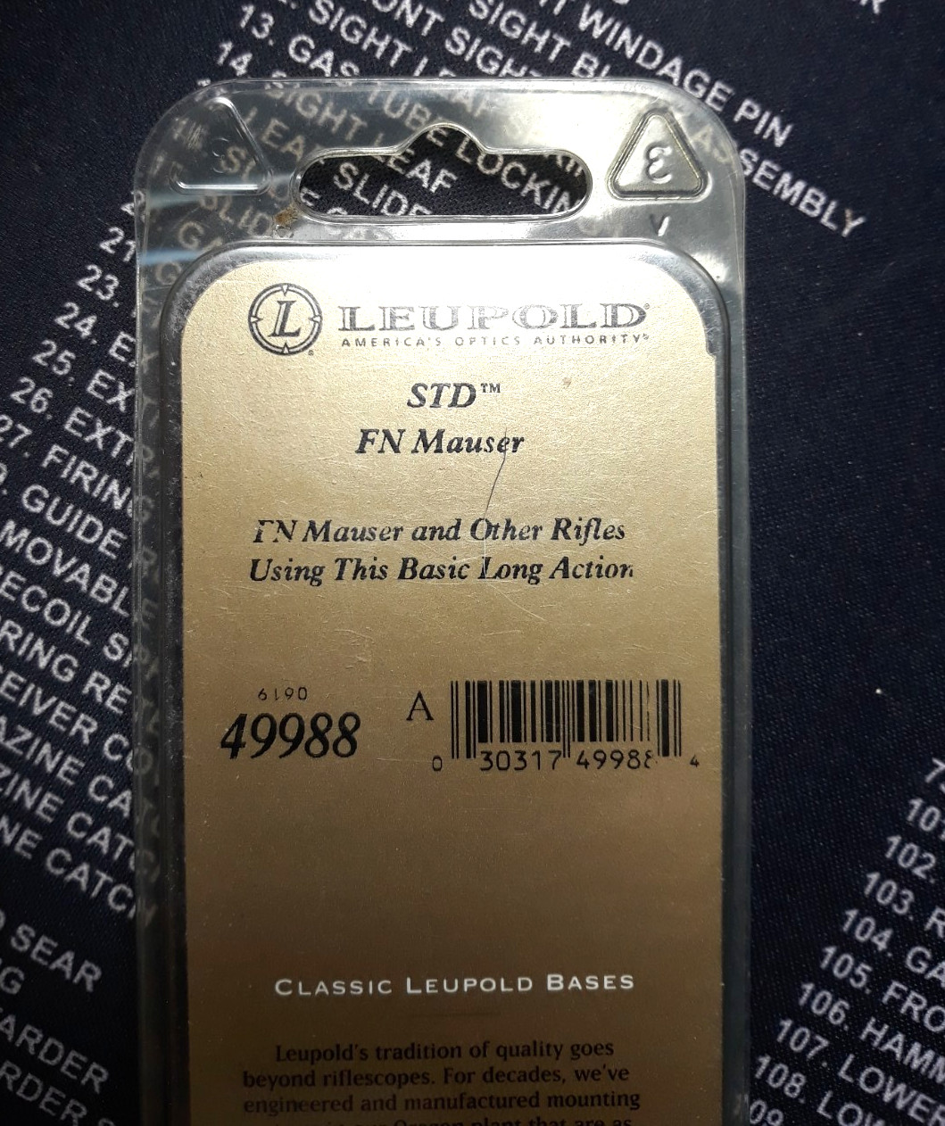 Leupold Standard FN Mauser Scope Rings Mount for long action rifles #49988