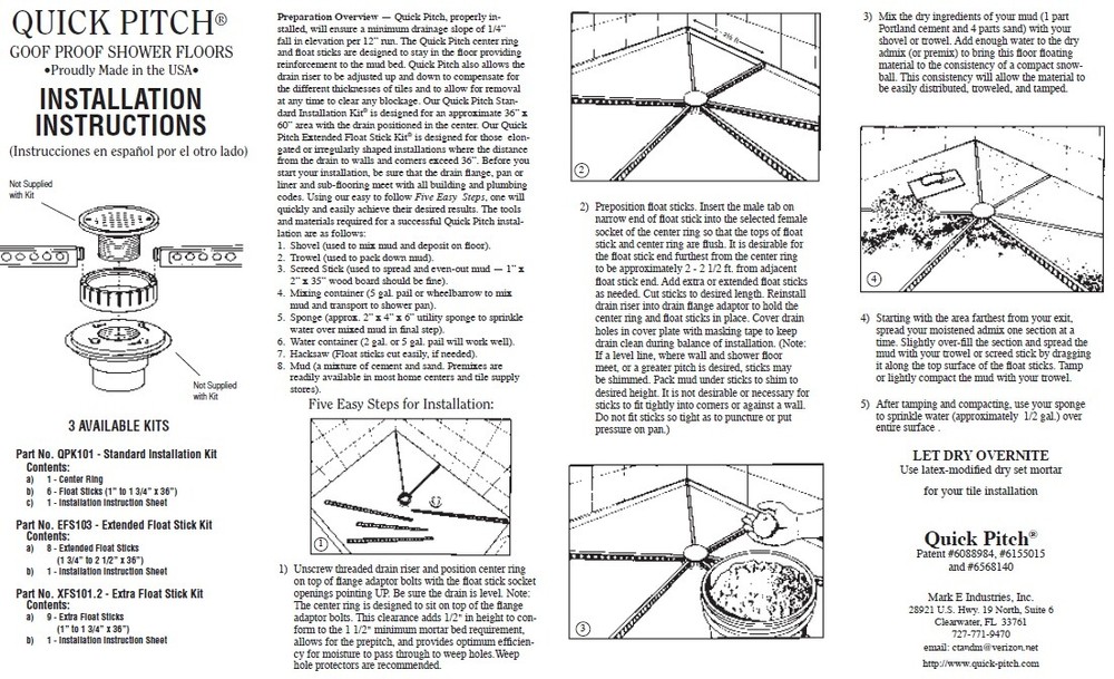 Bundle 2 Items: Quick Pitch Mortar Kit (QPK-101) & Pre Pitch Mortar Kit STD(201