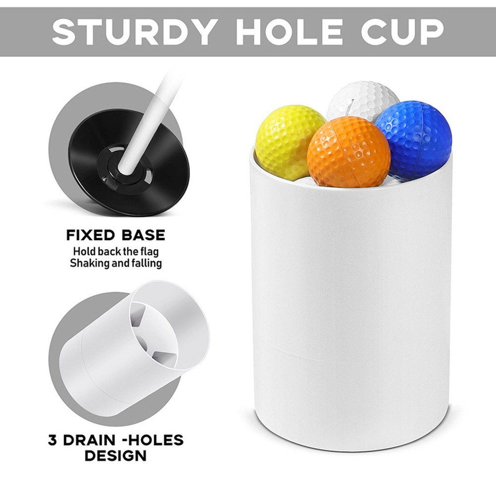 Golf Hole Cup Green Competition Course Durable Flagstick Cup Ring Accessory