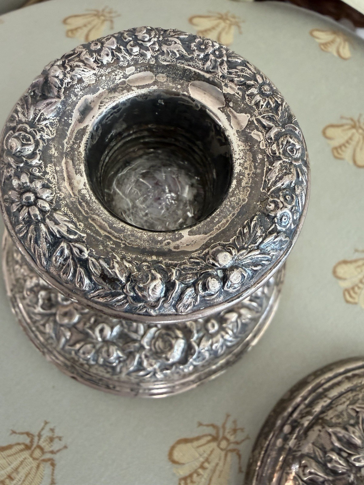 Pair of Vintage S. Kirk & Son REPOUSSE Sterling Silver Candleholders