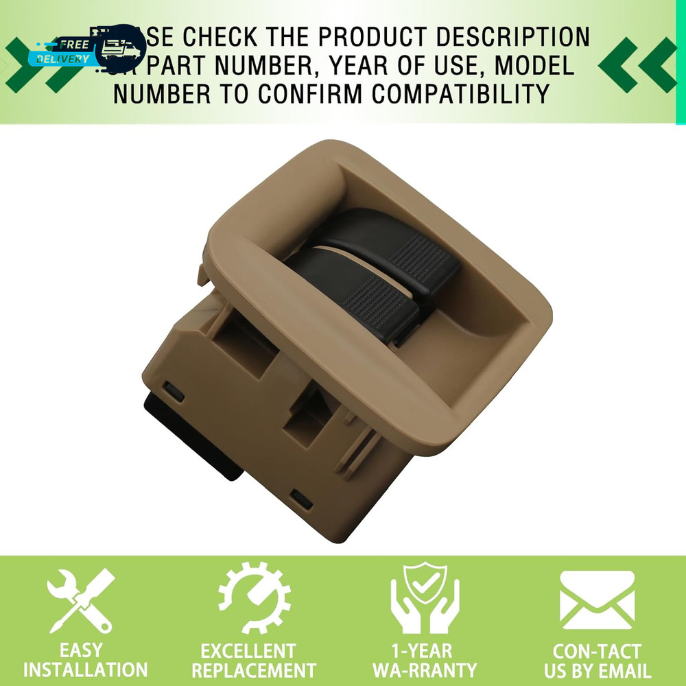 Center Console Power Window Switch Tan Compatible with 1998-2000 Mazda Miata