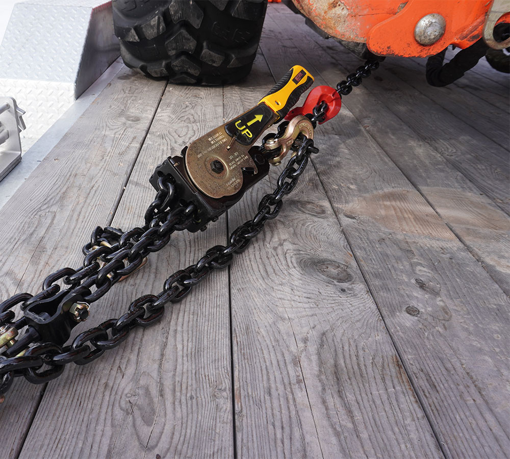 2 Pack G80 High Grade Transportation Chain w/ Grab Hooks - 3/8" x 16', 7100 l...