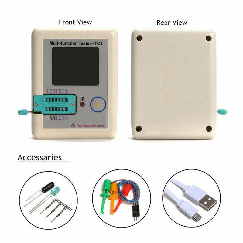 LCR-TC1 Pocket Multifunction Transistor Tester Full Color Graphics Display CS