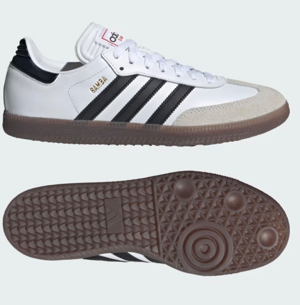 Women’s adidas Samba Indoor Soccer Shoes White Black Gum IH6001
