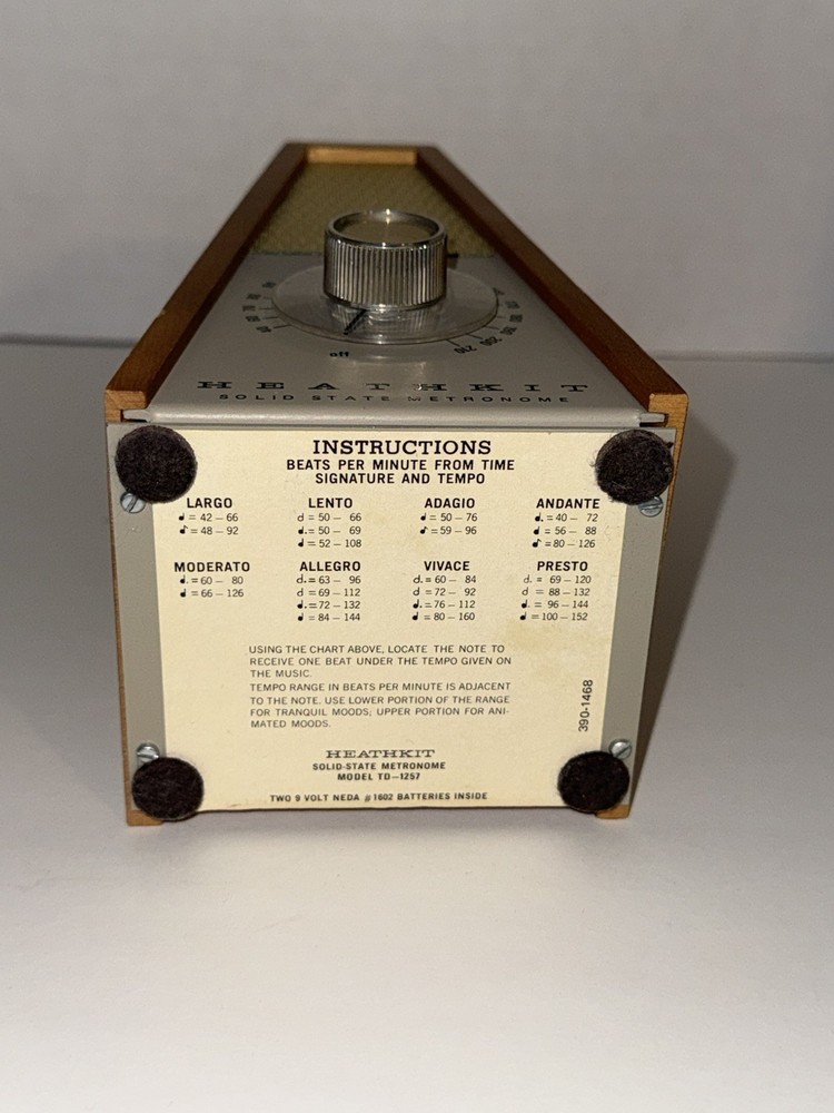 Heathkit Solid State Metronome 1969 Model TD-17 “Tested”NICE