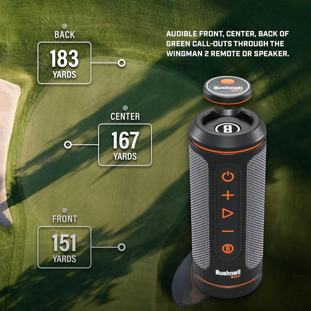 Bushnell Wingman 2 Golf GPS Speaker, Upgraded BITE Remote, Open Box