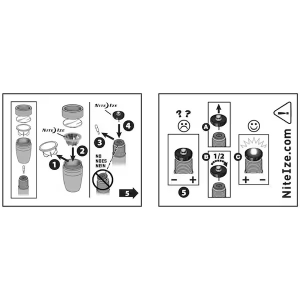 Flashlight Upgrade Kit LED Bulb 30 Lumen, Push Button Switch for Aa Mini Maglite