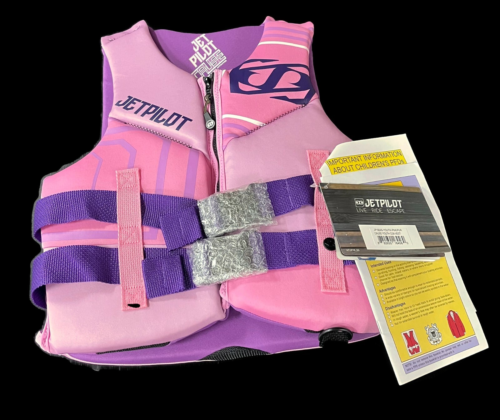 JET PILOT WJP-19245-PNK/PURPLE-YOUTH VEST