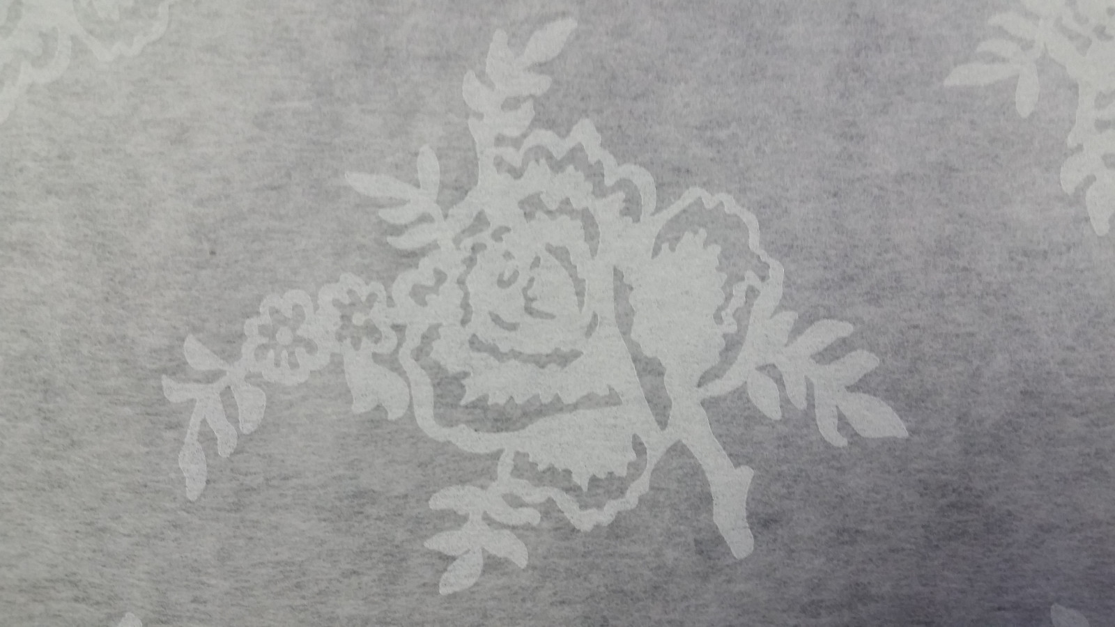 75ft White Fabric Rose Print Wedding Aisle Runner