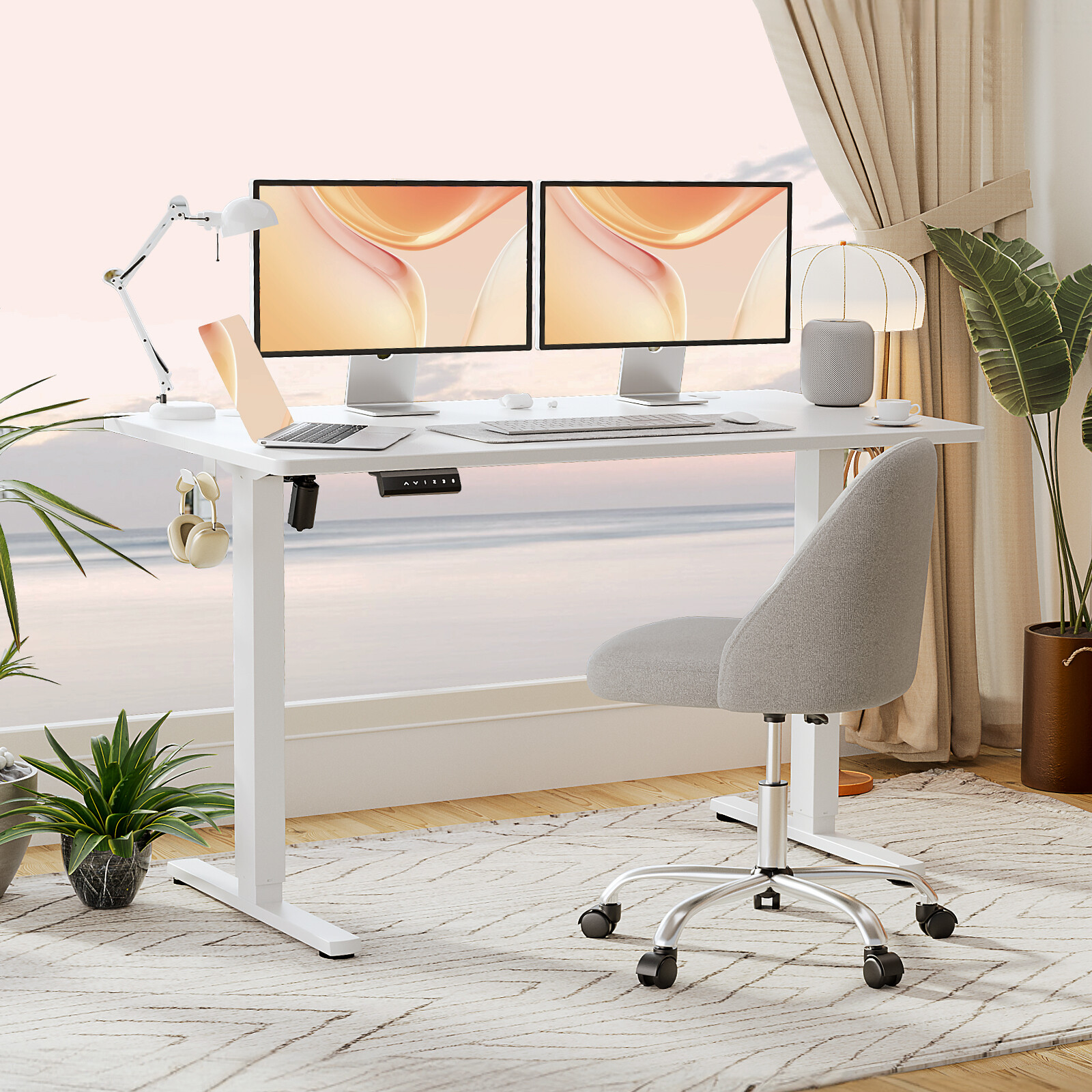 Electric Standing Desk Height Adjustable Computer Table 40/48/55/63x24in