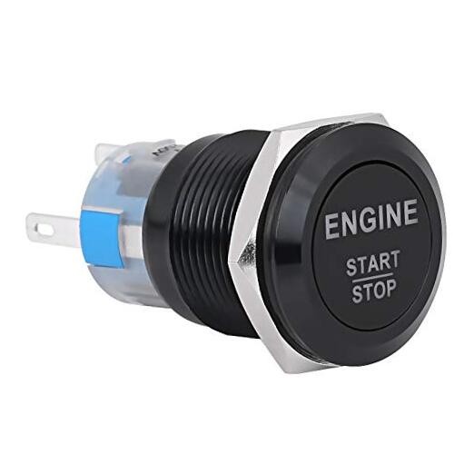 Car Engine Start Switch, 2 Colors Universal 12V White LED Car Engine Start
