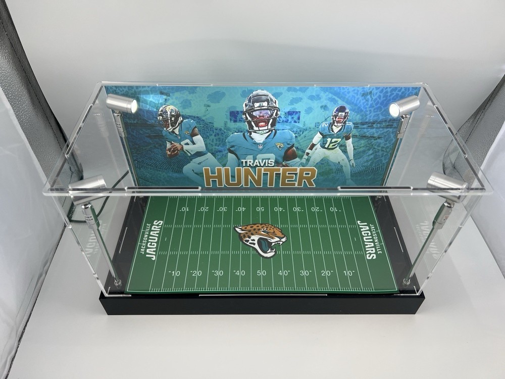 Travis Hunter - Jaguars - Custom 2-3 Card PSA Display Case W/ LED Lights