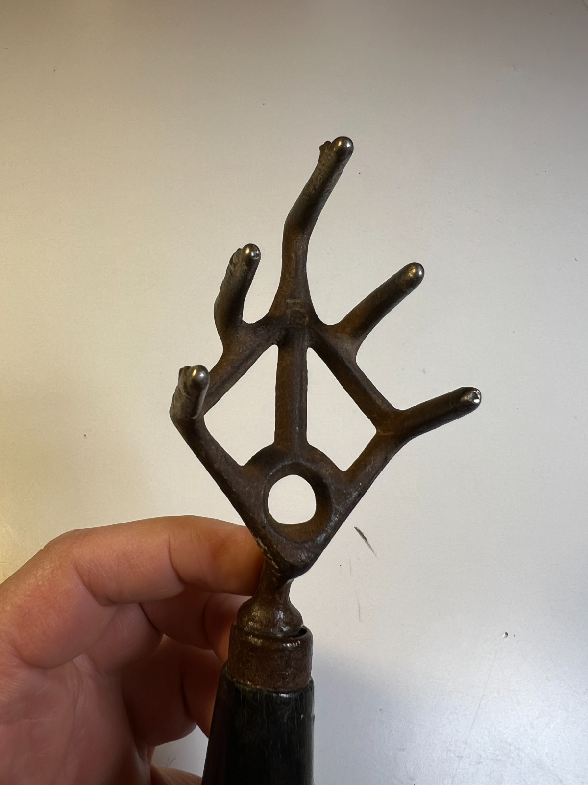 Antique 1800s Hand Cultivator Root Asparagus Fork Hand Forged Iron Garden Tool