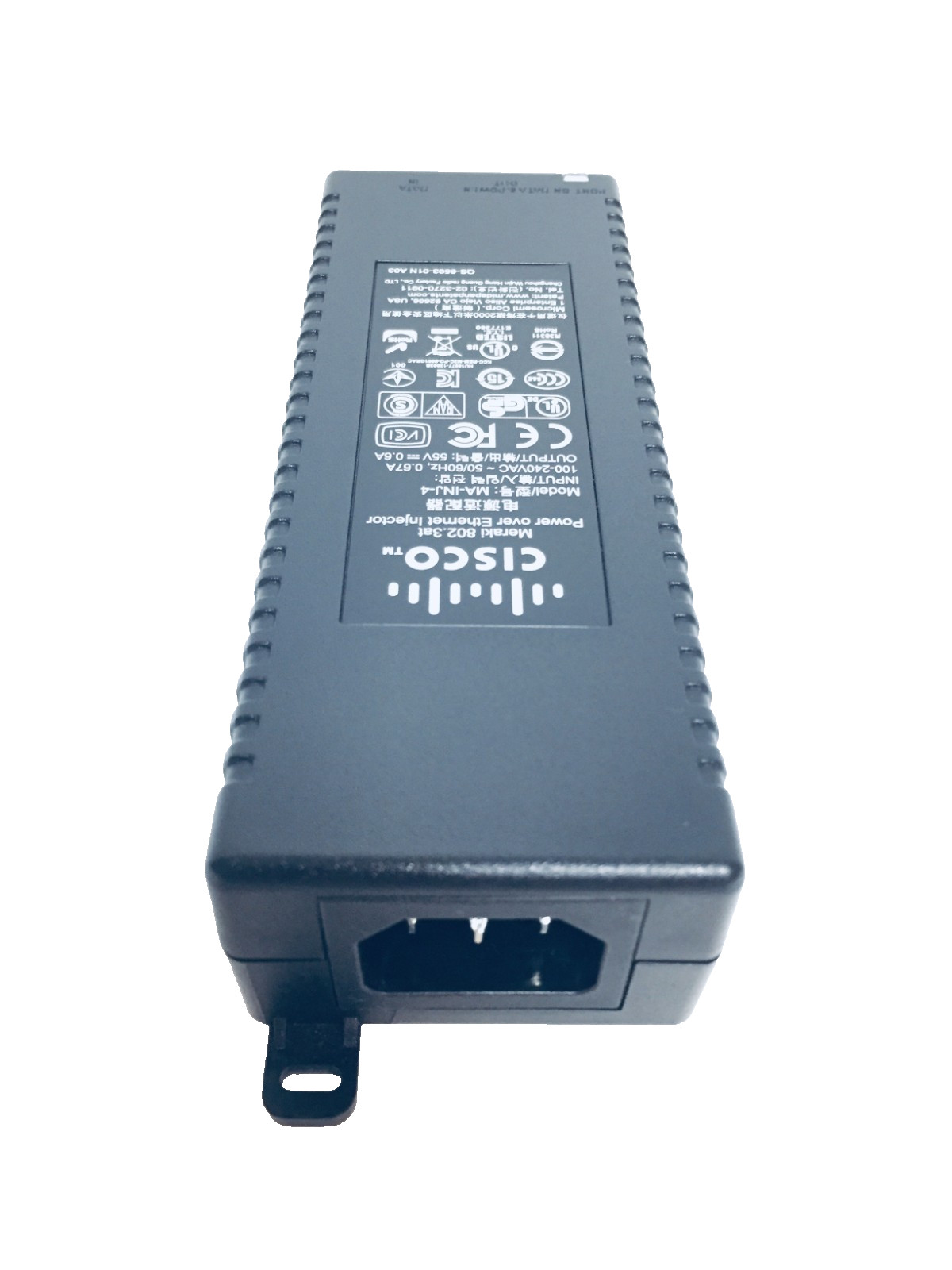Original Cisco Meraki MA-INJ-4-US Power Injector 802.3at PoE 55V