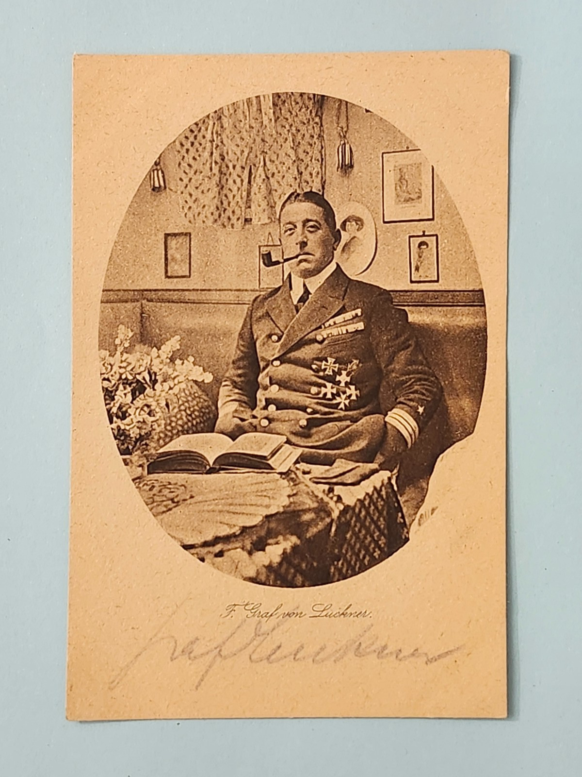 WW2 Germany.  Autograph of Felix  Graf von Luckner. Rare.