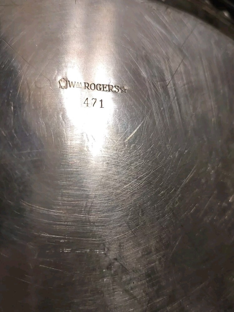 WM Rogers 471 12” Silver Plate Serving Platter