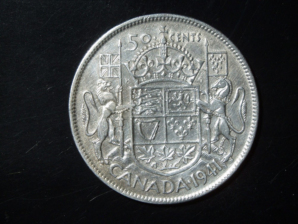 CANADA  1941  50  CENTS COIN  #1